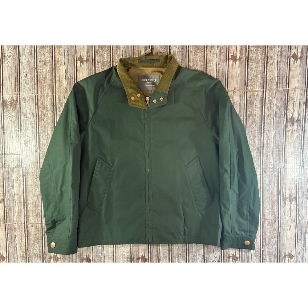 PRIVATE WHITE V.C. X TODD SNYDER Harrington Jacket sz 4 M green NWOT handmade UK